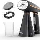 IRONDAY Steamer for Clothes, 1200W Portable Handheld Garment Steamer&Iron 2-in-1 with Fast Heat-up, Auto-Off, 350ml Water Tank, Powerful Foldable Handle Clothes Steamer Compact Size for Travel Home (Black)