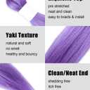 Purple Braiding Hair 20 Inch Pre Stretched Hair Long Straight Crochet Braids Yaki Texture Synthetic Fiber 4 Packs (Light Purple)