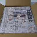 WITSHOCK 3'x10' Runner Rugs for Hallway Bathroom: Machine Washable Non Slip Vintage Carpet - Low Pile Lightweight Print Rug for Kitchen Laundry Room Bedroom Beside Rug - Pet & Kids Friendly (Light Blue)