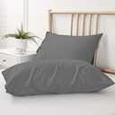 Estar Bedding 600 TC Super Soft 100% Egyptian Cotton Pillow Covers 16 x 26 Inches - Egyptian Cotton Set of 2 Pillow Cover Set Envelope Closure Pillowcase - Dark Gray
