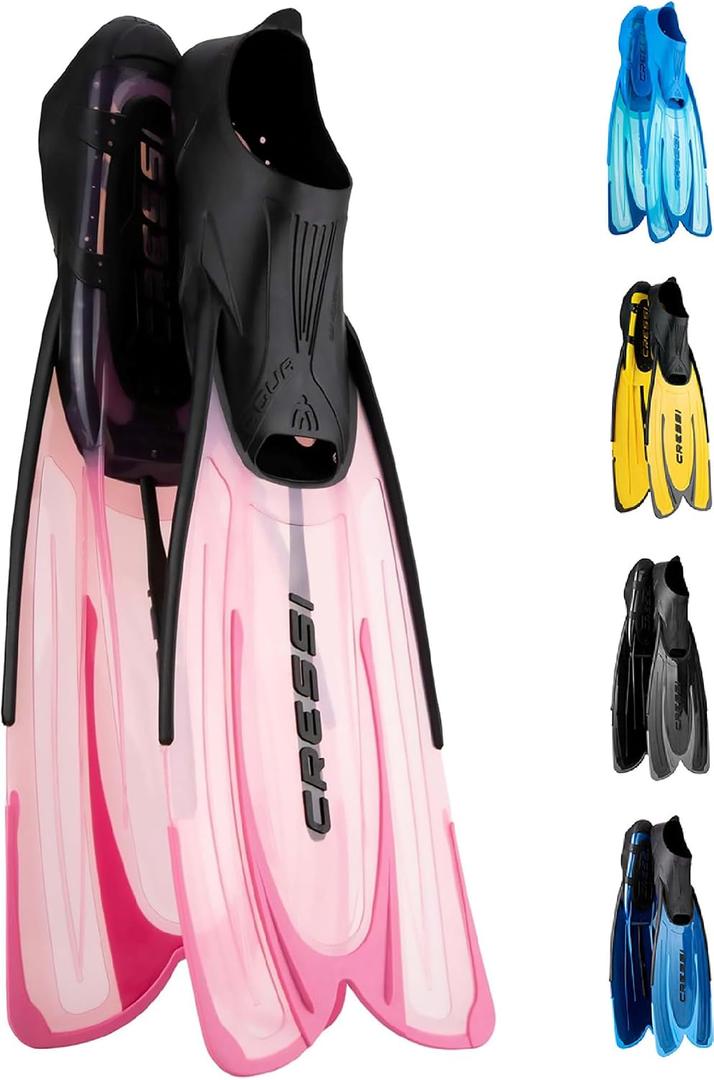 Cressi Agua Full Foot Pocket Fins, Size 37/38