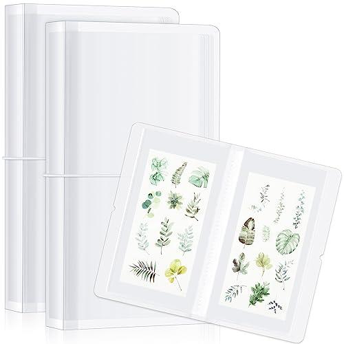 2 Pack 4.8 x 9.6 Large Clear Storage Sticker Organizer Storage Binder Book Reusable Storage Book Collection Album for Planner Scrapbook Stickers Displaying Double-sided 50 Pages