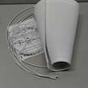 GO&SO Large Empire Lamp Shades Set of 2-6.5"x16.3"x10.5" - White Linen Fabric, Handmade Replacement Lamp Shades for Table Lamps, Floor Lamps, Soft Glare-Free Light, Assembly Required, Spider Fitter