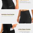 Bikewa Women's High Waisted Biker Shorts 8" Running Workout Tummy Control Bike Spandex Shorts for Women Zipper Pockets (Medium)