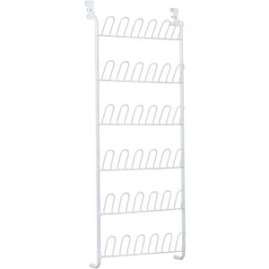 ClosetMaid 8040 18-Pair Over The Door Shoe Rack, 5-Inch D x 58-Inch H x 22.63-Inch W, White