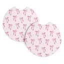 4 PCS Pink Bow Car Cup Coasters Holder 2.7" Cute Car Accessories Women Girl