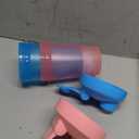 Shaker Bottle Protein Shakes and 16-Ounce/400ML Shaker-Bottle with Whisk Balls,Non-BPA plastic(Blue+Pink(2PCS))
