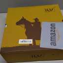 IUV Cowboy Boots For Men with Wide Square Toe Western Retro Boot Durable Classic Fashionable Embroidered Pull On Slip Resistant Boots (10.5, Coffee)