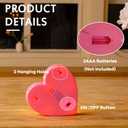 4 x Small Led Marquee Letters, Light Up Letters, 6.5 Inch Led Letter Lights, Battery Powered Lighted Sign for Table, Party, Birthday, Christmas Decor (Pink Glitter Heart)