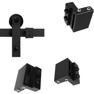 DonYoung 2PCS Sliding Barn Door Stopper, Flat Track Hardware Accessories (Fit for Track: Width: 1-7/16 in-1-5/8 in, Thickness: 1/4 in)