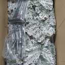 8 FT Pre-Lit Christmas Tree 3-Minute Quick Shape Flocked Decor with 600 LED Lights