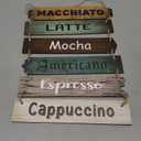 Chunful Coffee Bar Decor Coffee Signs Wooden Rustic Vintage Hanging Wall Art Decorative Signs Plaques for Bar Farmhouse Station Home Kitchen Office,21.3 x 11.2 Inches