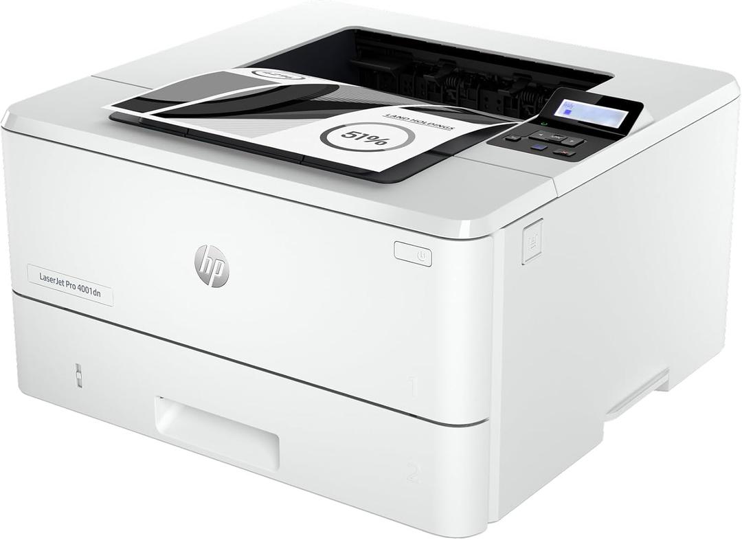 HP LaserJet Pro 4001dn Black & White Printer, Print, Fast speeds, Easy Setup, Mobile Printing, Advanced Security, Best-for-Small Teams, Ethernet/USB only