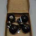 Ball Caster Wheels, Vintage Furniture Replacement Castors for Chair, Leaf Table, Tea Trolley - 30kg Load Capacity Each for Ottomans, Wheelchair, Coffee Table - Swivel Casters (4 Pcs)