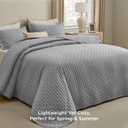 Bedsure Quilts Queen Size - Grey Bedspread Queen Size & Lightweight Comforter, Modern Coverlet with Clover Pattern, Ultra Soft All-Season Bedding, 90 x 96 Inches | Stitch-Free Quilting, Ultra Soft, Lightweight, Machine Washable, Pet-Friendly