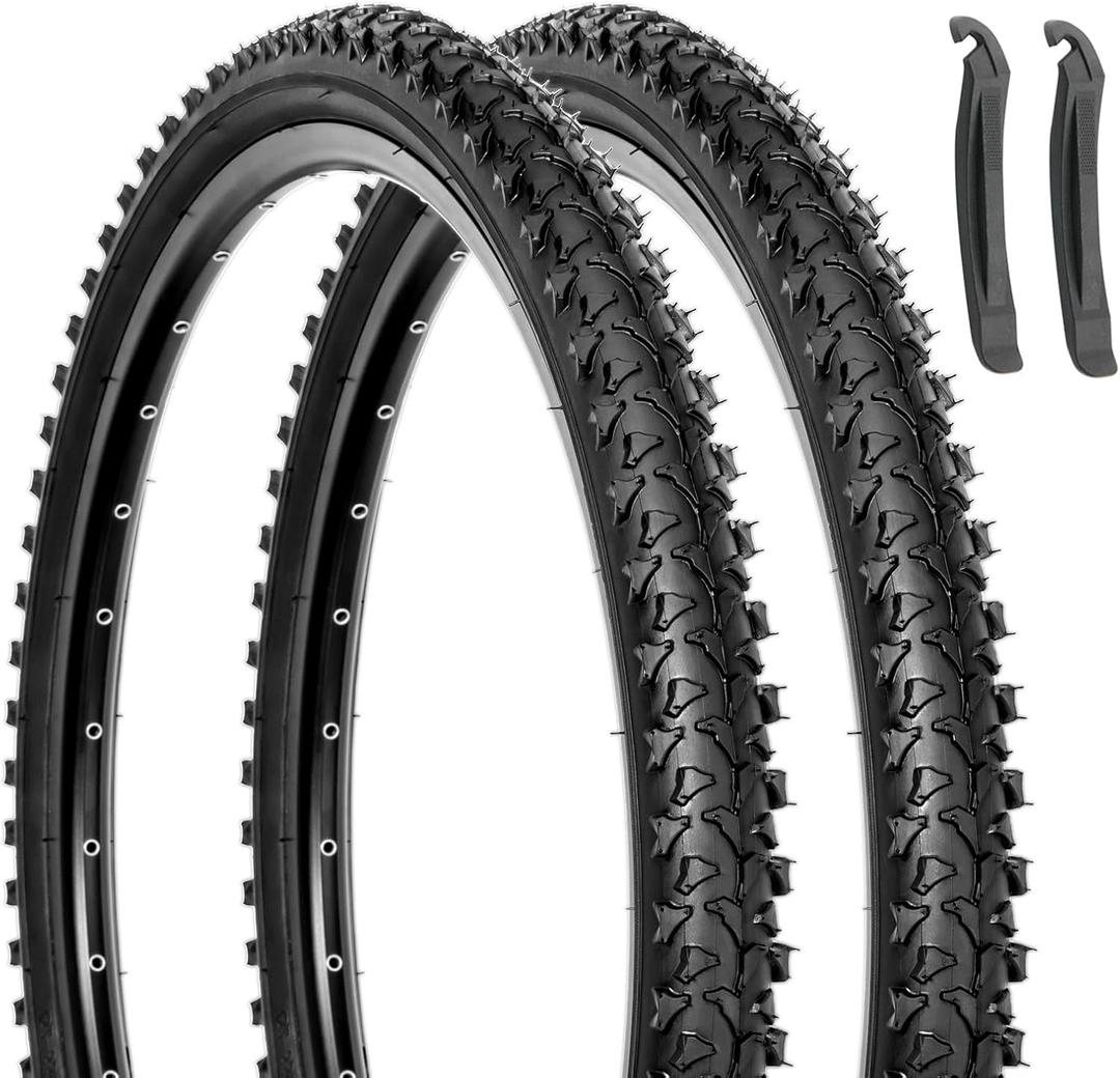 Hycline Mountain Bike Replacement Tire: 26x1.95 inch (52-559mm) Premium Butyl Rubber Puncture-Resistant Folding Bicycle Tire Compatible with MTB Off-Road Bike