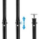 2 Pack Adjustable Jack Post Steel Floor Jack Floor Support Jack Pole Jack for Porch Roof Deck Heavy Load Areas, 23.23"-43.31" Adjustable Height, Black