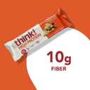 think! Protein Bars, High Protein Snacks, Gluten Free, High Fiber, Peanut Butter Chocolate Chunk, 10 Count (EXP 10/21/25)