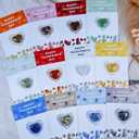 24Pack Valentines Day Cards for Kids School, Valentines Day Gifts For Kids Classroom with Heart Gemstones, Valentine Rock Crystal Exchange Gift Party Favor for Girls Boys School Class