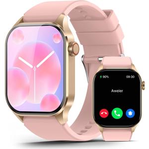 Smart Watch for Women, Infrared True Blood Oxygen Monitor, 136+ Sports, 2.04-inch AMOLED Display, Heart Rate Blood Pressure Sleep, IP68 Waterproof Fitness Tracker, Compatible with Android iOS Pink