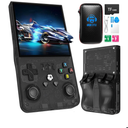 R36MAX Retro Handheld Game Console, 4.0 Inch 720x720 IPS Screen, Built-in 18000+ Classic Game,4000mAh Battery Portable Retro Gaming Console (T-Black, 64GB)