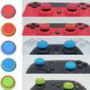 3 x 30 Pieces Controller Thumb Grips for PS5/4,Controller Thumb Caps for Xbox,Joystick Stick Grip for Switch1/2 Pro Controller,Precision Rings&Thumb caps Set(Red&Blue&Green) A&D