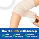 AZEN Premium 8 Pack Elastic Bandage Wrap (2x2", 2x3", 2x4", 2x6"), Compression Wrap Bandage for Legs, Ankle, Knee, Tummy, Body, Latex-Free, Lymphedema Wraps for Legs