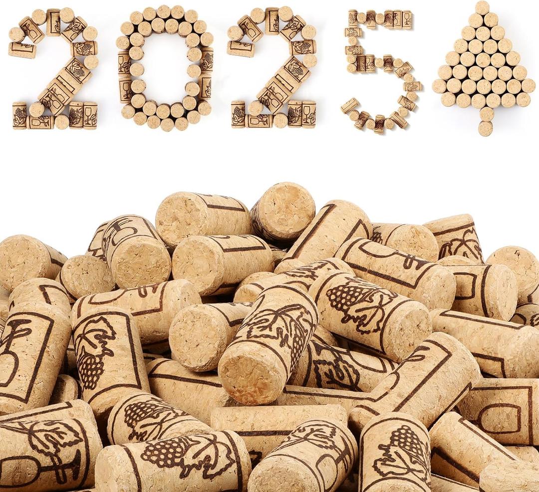 Qunclay 800 Pcs Natural Wood Corks, Cork Stoppers for Bottles, DIY Craft Projects, Homemade Bottling Leak-Resistant Bottle Closures (0.87" X 1.73",Straight)