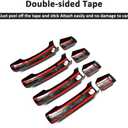 ABS Outside Exterior Door Handle Covers for Land Rover Discovery 4 LR4 2010-2016 Car Side Door Handle Cover Trim Sticker Styling Accessories (with Smart Hole, Matte Black)