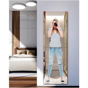 Unbreakable Full Length Mirror For Wall Mounted, Over The Door Mirror, Full Body Mirrors, Safe Shatterproof Mirror for Kids, 10 x 10 inch x 4 Pack, Workout Mirrors for Home Gym, Acrylic Plastic Bedroom