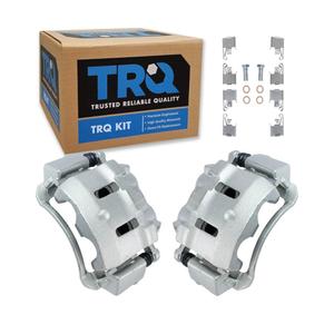 TRQ Front Driver and Passenger Side Brake Caliper Set Caliper Brackets Hardware Compatible with 99-04 Ford F-250 Super Duty 99-04 Ford F-350 Super Duty 00-05 Ford Excursion