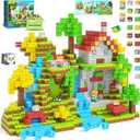 Magnetic Blocks with Forest Animals, Magnetic Building Blocks Magnet Cube Toys Stacking, Build Forest World Set, STEM Montessori Sensory Toys for Kids Boys Girls Age 3 4 5 6 7 8 9 10 Gifts