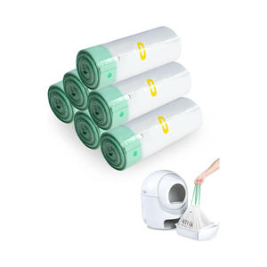 ANWA 120 Count Cat Litter Box Liners for Automatic Cat Litter Box and Litter Box Robot 4/5, Heavy-Duty, Extra Thick, Economy Bulk Pack