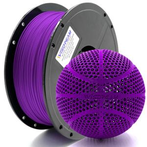 FlexiTough Flexible Filament Specifically for Printing Real-Game Bouncy Airless Basketball,1.75mm,1KG (2.2lbs),Compatible with Most FDM Printers,Royal Purple
