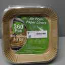 360 Pcs 8 Square Unbleached Heavy Duty Air Fryer Paper Liners Disposable, Non-Stick & Non-Leak Parchment Paper Liners for Airfryer Basket, Deep Fryer Parts & Accessories