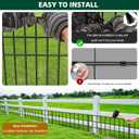 42.5ft(L) x 13in(H) Animal Barrier Fence, 30 Panels No Dig Garden Fence for Dog Rabbit, Rustproof Anti Digging Barrier, Garden Edging Border Ground Defense for Outdoor, Yard, Patio
