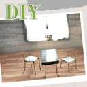 Flutesan 12 Pcs Miniature Dollhouse Wallpaper and Flooring Peel and Stick Mini DIY Self Adhesive Dollhouse Accessories 8.27 x 11.69 Inch (Natural Style)