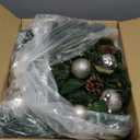 Christmas Garland Lighted Indoor Outdoor Decorations Artificial Christmas Garlands with Light Mantel Pine Cone for Door Porch Holiday Party Outdoor Indoor Xmas Decor 6FT Gold A