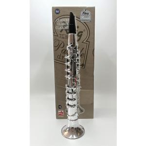My First Toy Clarinet for Kids in Silver Finish with Standard Keys is a Great Learning Kid Toy Instrument and Teaching Tool for Children Ages 3+ BPA Free.