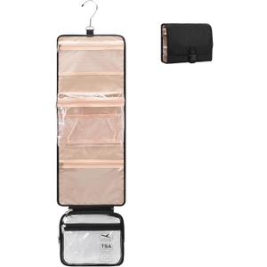 Relavel Travel Makeup Bag Hanging Toiletry Bag for Women Men TSA Approved Clear Bag Toiletries Waterproof Cosmetic Bag Toiletry Bag Travel Toiletry Organizer for Bathroom Shower, Large Size