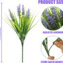 4PCS UV Resistant Artificial Lavender Plants Outdoor - 14.5" Realistic Faux Flowers with Monkey Grass, Fake Purple Blooms for Garden Planters, Porch Decor and Window Boxes (Purple)