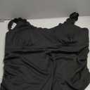 Charmo Plus Size Swimsuit for Women 2026 Tummy Control Scalloped Ribbed One Piece Swimsuits Ruched Modest Bathing Suit (3XL, Black)