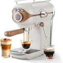 Espresso Machine, 20 BAR Pump Temperature Control, Compact Espresso Maker with Steam Milk Frother, Professional Coffee Makers for Home, Cappuccino, Latte, Gifts for Coffee Lover, White