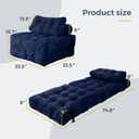 MAXYOYO Folding Sofa Bed, Convertible Chair Bed with Pillow, Single