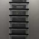 IRIS USA Plastic Drawer Storage Organizer Rolling Cart with Wheels Casters 10-Drawers for Classroom Art Craft Supplies Dresser Closet Bathroom Laundry Room Black/Clear