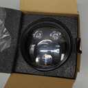 LX-LIGHT 51W 5-3/4 5.75 inch Motorcycles LED Headlight with EMC Compatible with Iron 883 Dyna Street Bob Super Wide Glide Low Rider Night Rod Train Softail Deuce Custom Sportster,Black