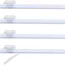 PATIKIL 4pcs Plastic Wrap Cutter, 19in Plastic Wrap Slide Cutter Self Adhesive Installation Replacement for Aluminum Foil Wax Paper Parchment Paper Wrap Dispenser, White