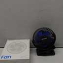 Gaiatop Portable Clip on Fan Battery Operated, Small Powerful 3 Speed Quiet 360 Rotate, USB Rechargeable Mini Personal Cooling Fan for Desk Table Home Office Stroller Camping Women Gifts Black Blue