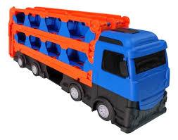 Transport Truck Toy Toddler Car Carrier for Boys Girls, 9 in 1 Race Track and Die-Cast Truck Baby Race Car Toy Vehicles for 3 4 5 Year Old Kids