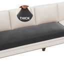 H.VERSAILTEX Fleece Couch Cushion Covers Stretch Couch Covers for 3 Cushion Couch Sofa Thick and Soft Couch Covers Washable (3 Seater Cushion Cover, Grey)
